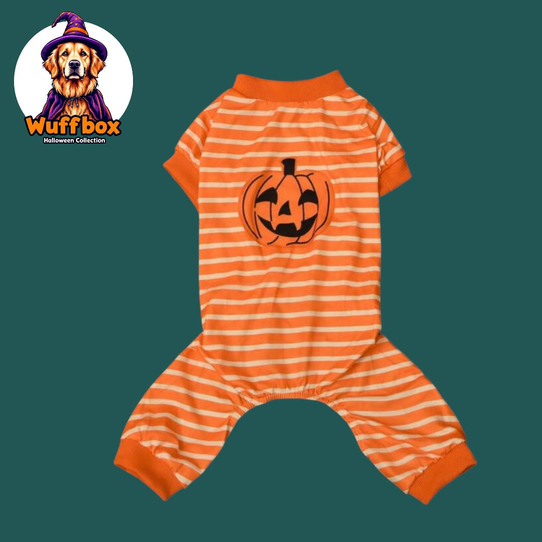 Pumpkin Stripe Halloween Onesie