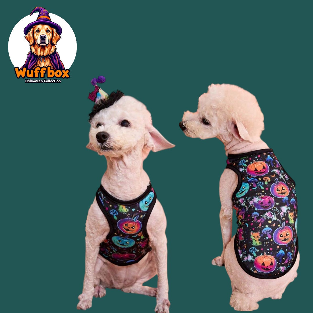 Multi-Colored Halloween Pumpkin Print Tank