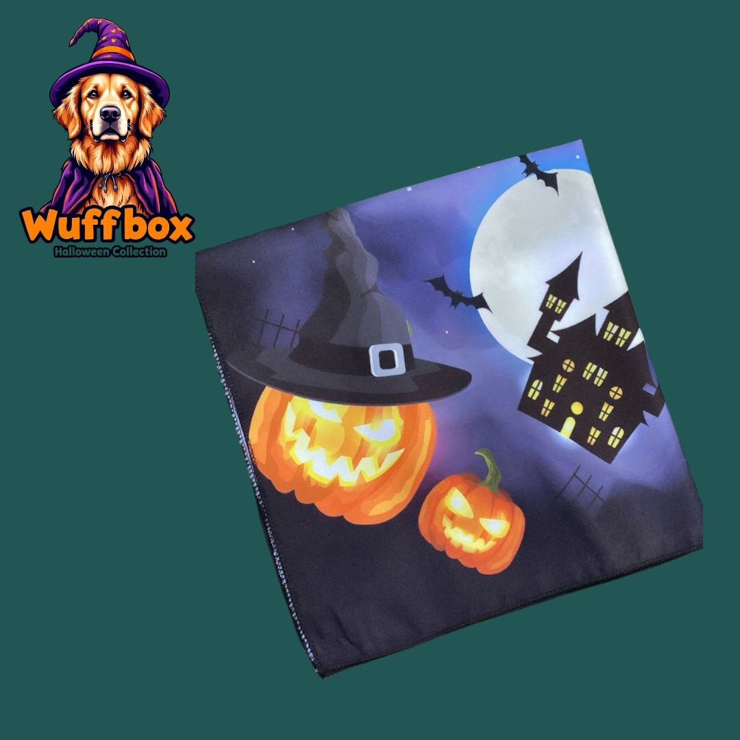 Haunted House Scary Print Halloween Bandana