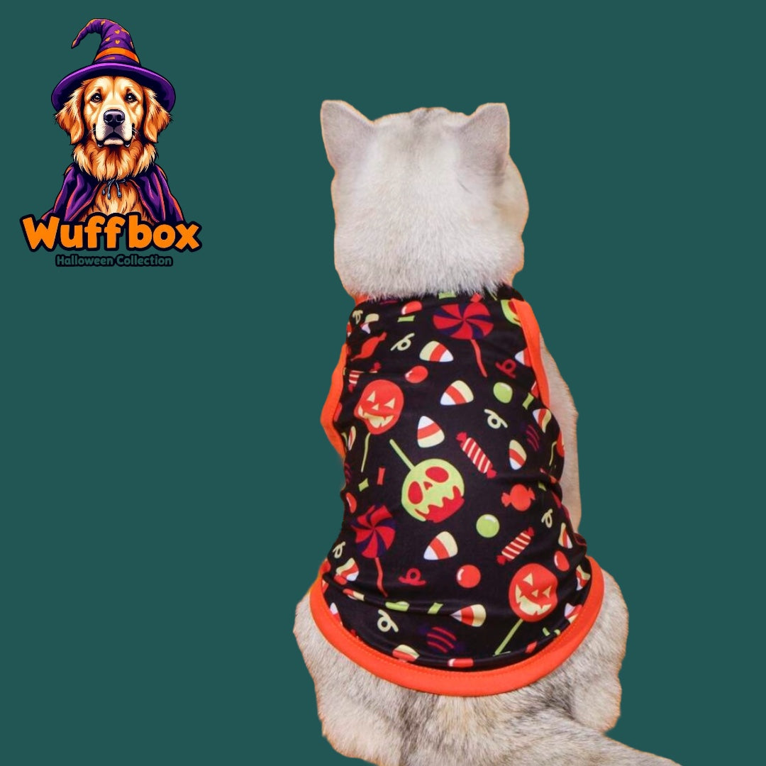 Scary Candy Print Halloween Tank