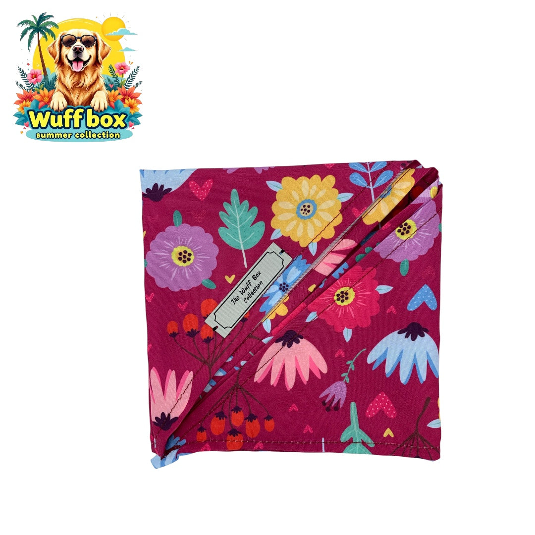 Floral Print Summer Bandana’s (S-M Pups)