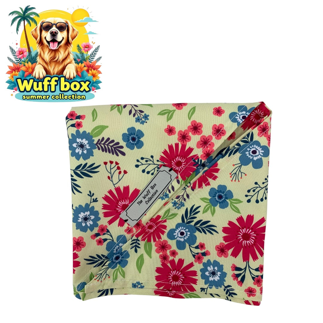 Floral Print Summer Bandana’s (S-M Pups)