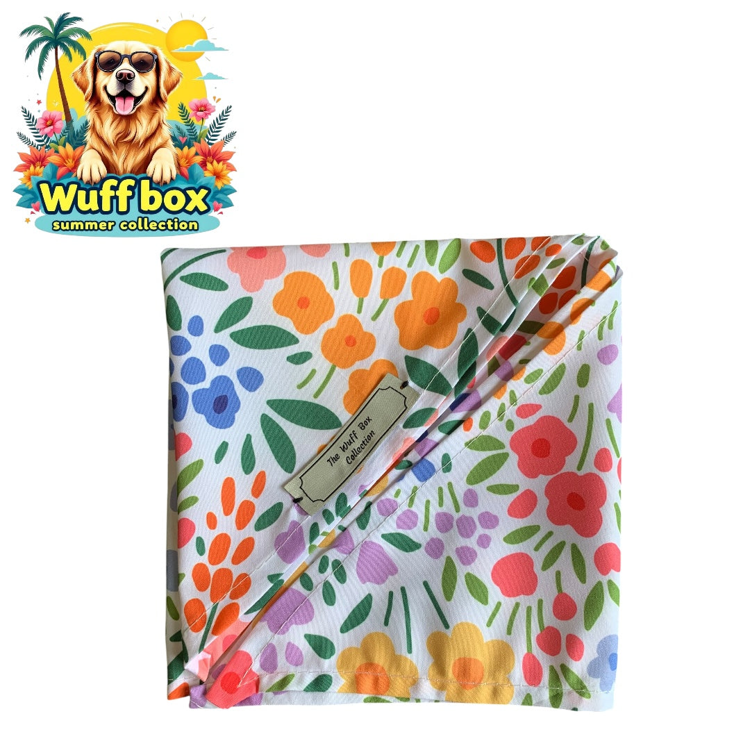 Floral Print Summer Bandana’s (S-M Pups)