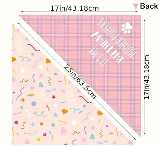 Reversible “It’s My BarkDay Mother Puppers” Bandana