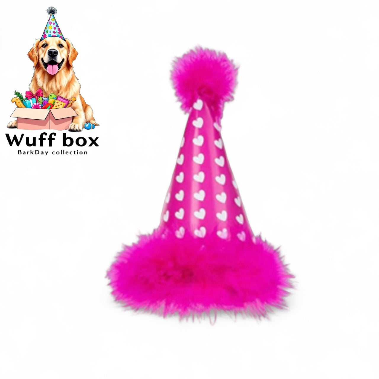 Pink Polkadot BarkDay Girl Hat