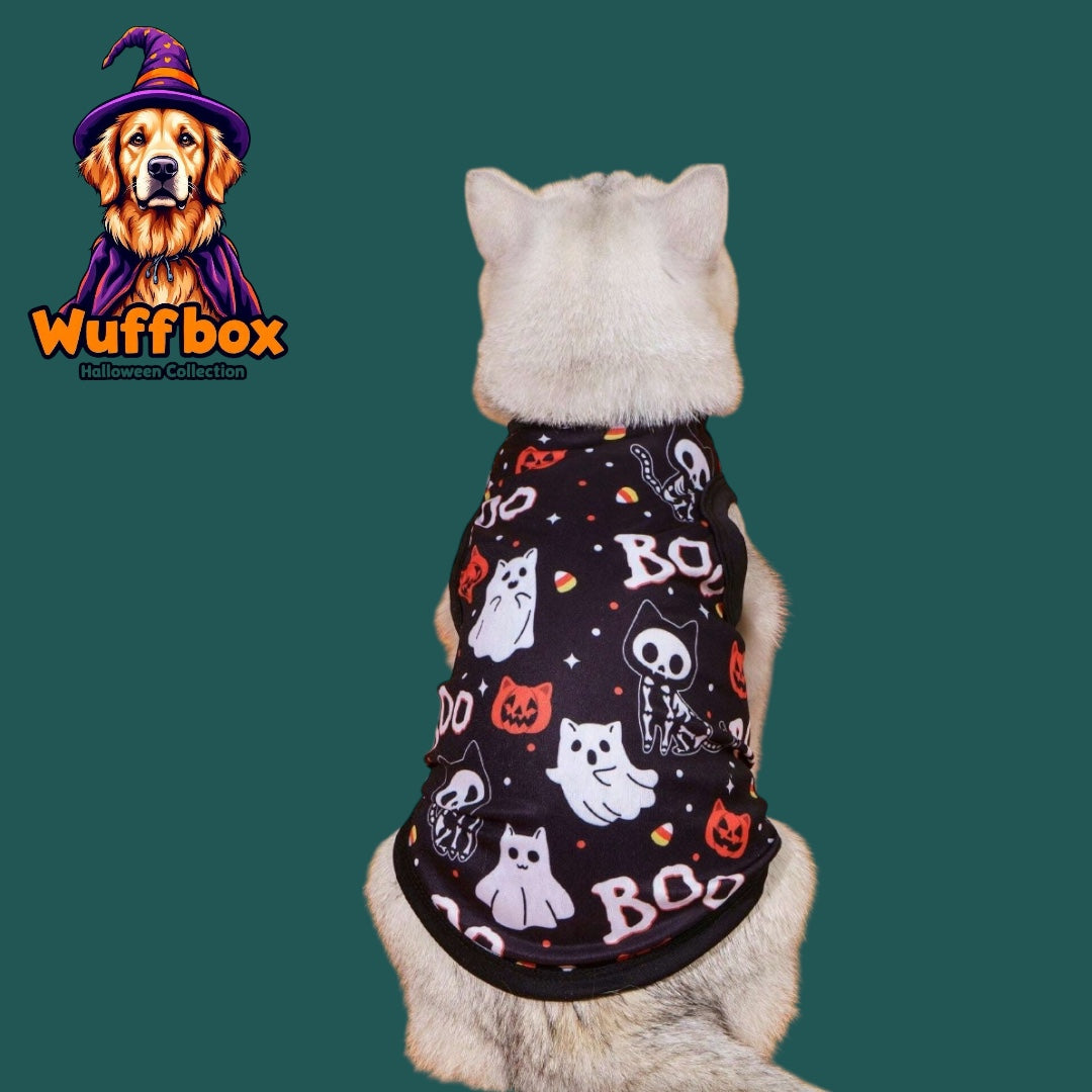 Boo Print Halloween Tank
