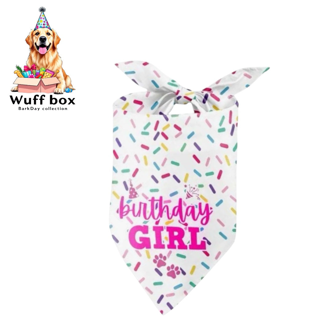 BarkDay Girl Print Bandana