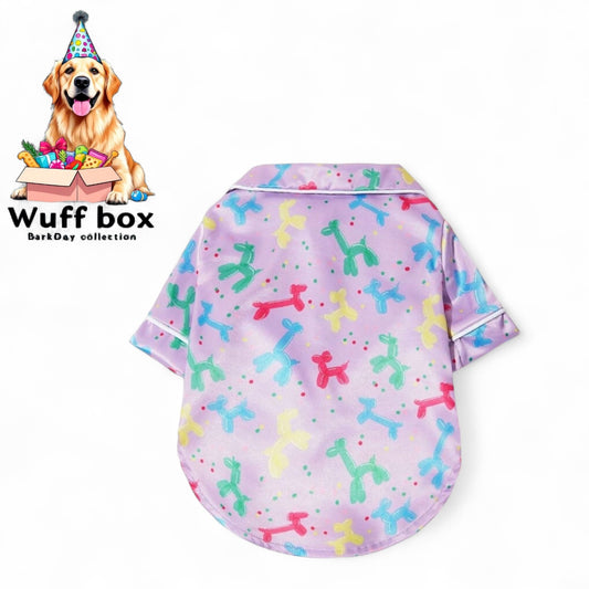 BarkDay Balloon Design Silk Pawjamas