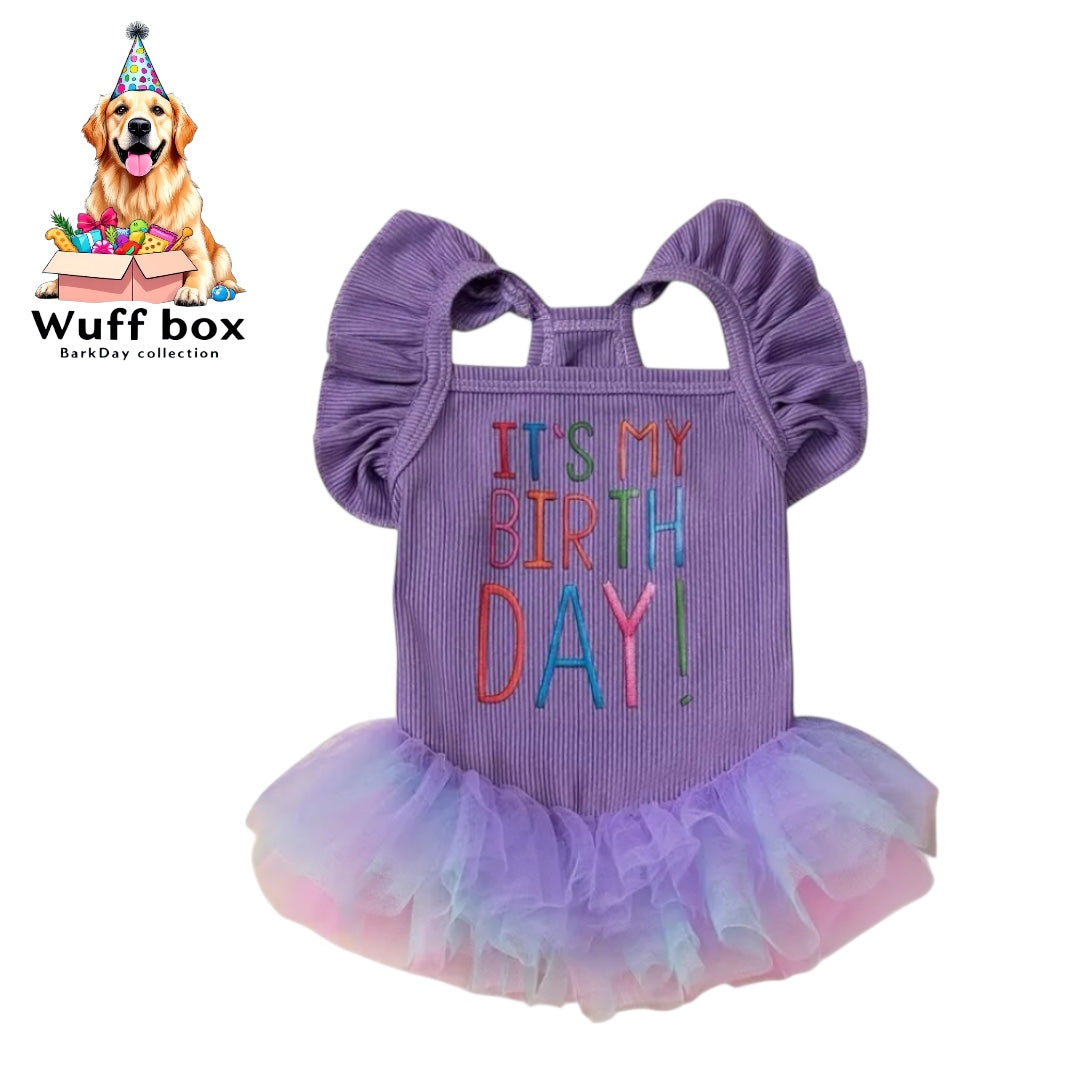 Purple BarkDay Tutu Dress