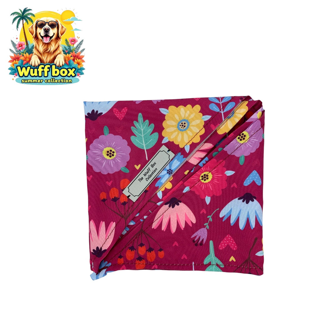 Floral Print Summer Bandana’s (S-M Pups)
